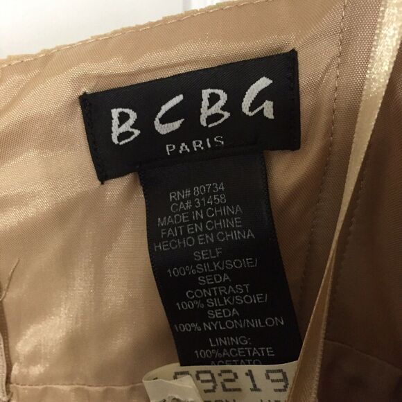 BCBG Tan and Green Dress - Picture 3 of 12